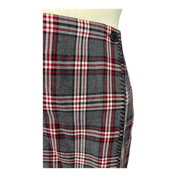 Charter Club Petites Womens Plaid Wrap Skirt Wool rayon sz 8 P - Picture 4 of 6
